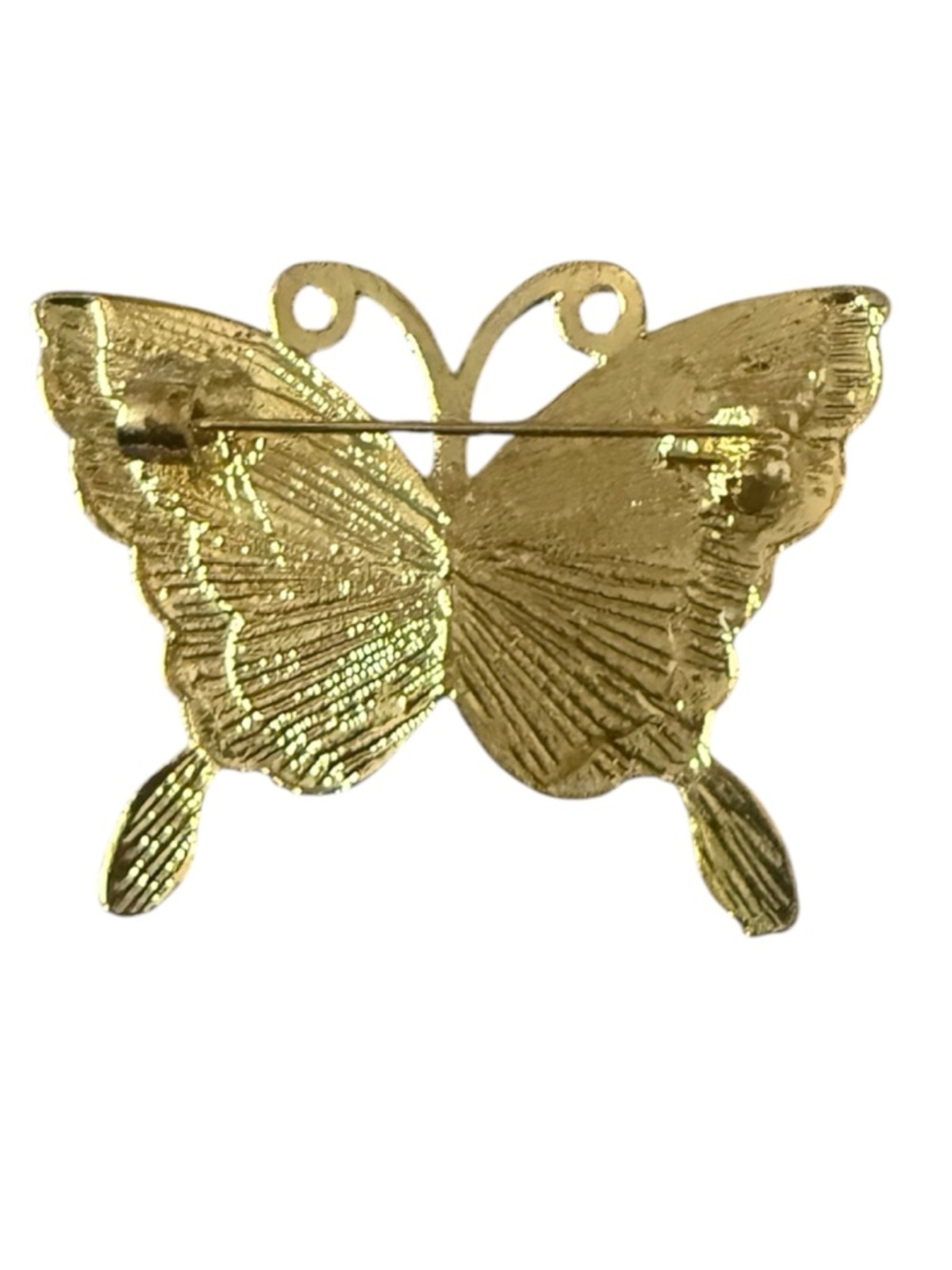 Vintage Pink Butterfly Brooch with Faux Pearls - Picture 2 of 2